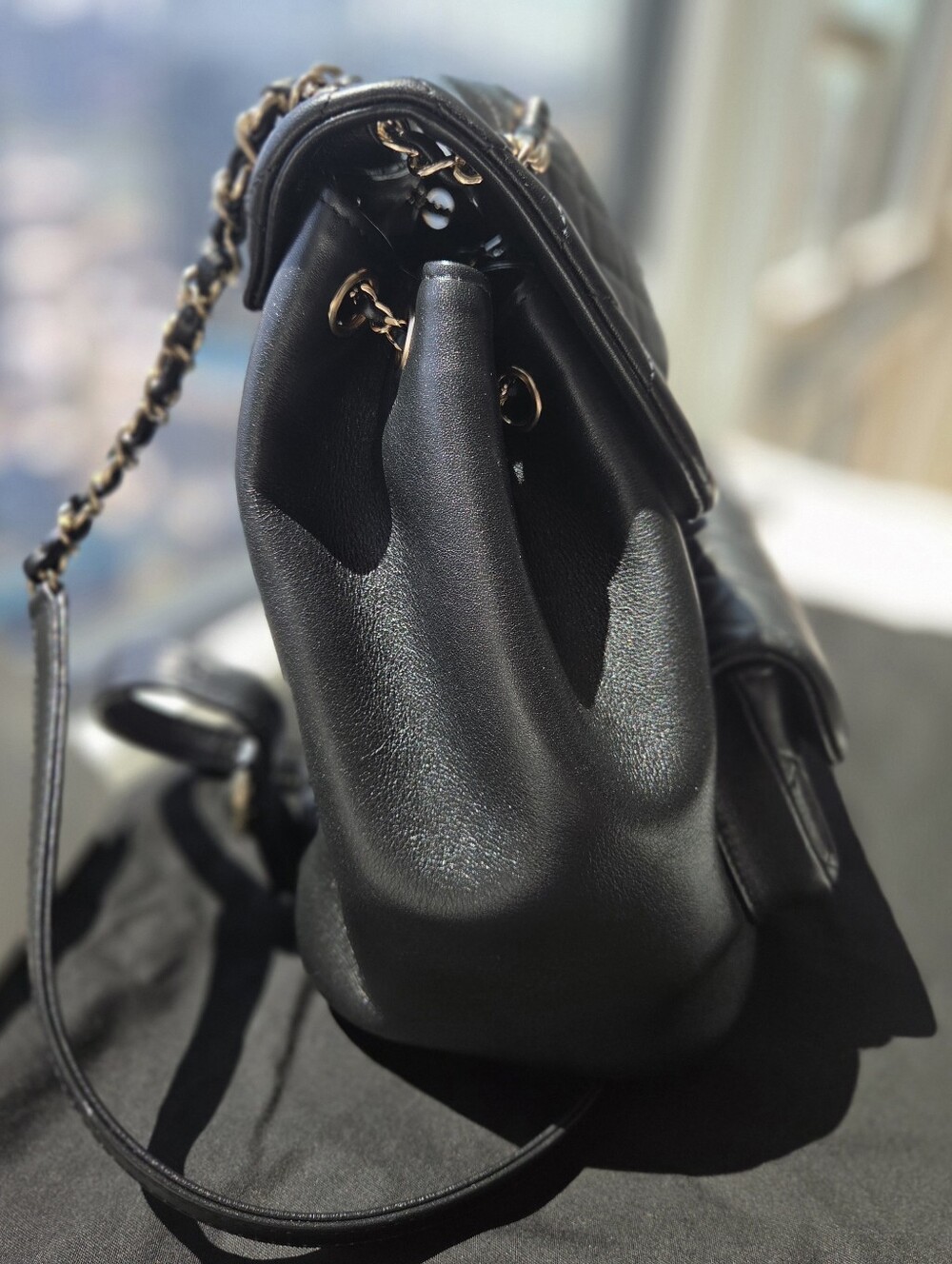 Chanel Large Duma Calfskin Leather Backpack Black - Picture 6 of 15